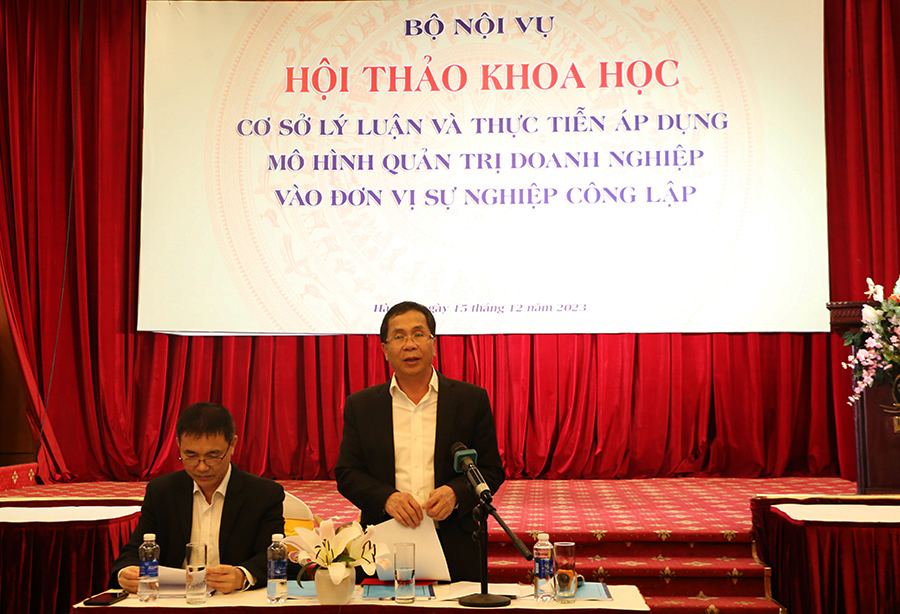 Hội thảo Khoa học “Cơ sở lý luận và thực tiễn áp dụng mô hình quản trị doanh nghiệp vào đơn vị sự nghiệp công lập”